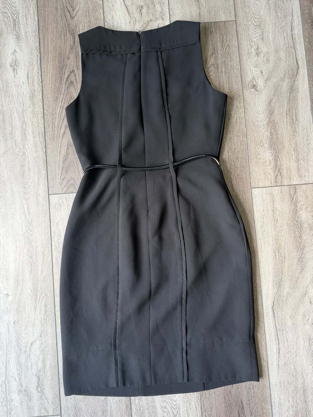 Calvin Klein Women's Black Sleeveless Sheath Dress with Belt - Picture 6 of 8
